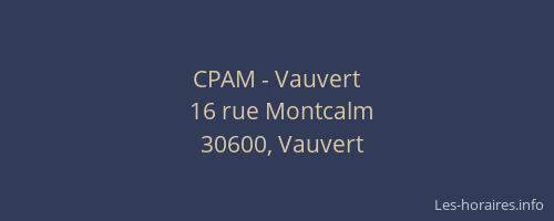 CPAM - Vauvert
