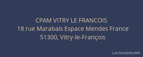 CPAM VITRY LE FRANCOIS