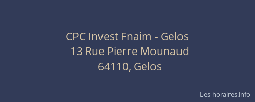 CPC Invest Fnaim - Gelos