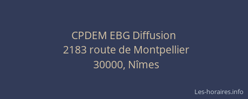 CPDEM EBG Diffusion