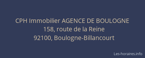 CPH Immobilier AGENCE DE BOULOGNE