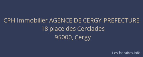 CPH Immobilier AGENCE DE CERGY-PREFECTURE