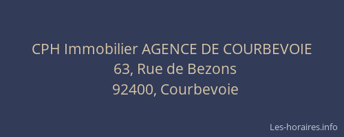 CPH Immobilier AGENCE DE COURBEVOIE