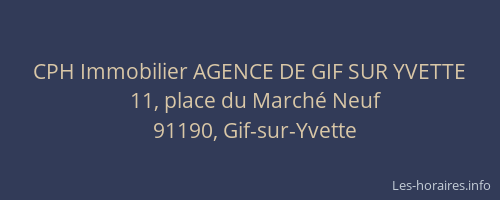 CPH Immobilier AGENCE DE GIF SUR YVETTE