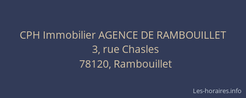 CPH Immobilier AGENCE DE RAMBOUILLET