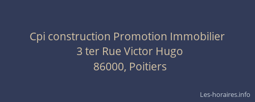 Cpi construction Promotion Immobilier