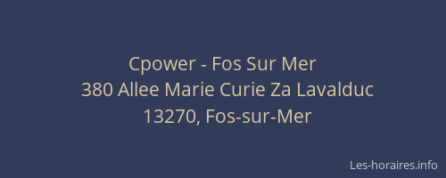 Cpower - Fos Sur Mer