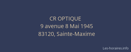 CR OPTIQUE