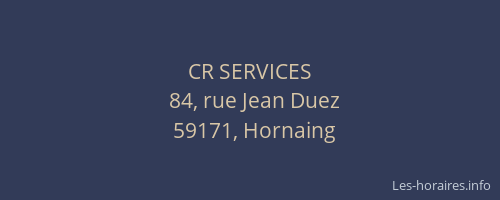 CR SERVICES