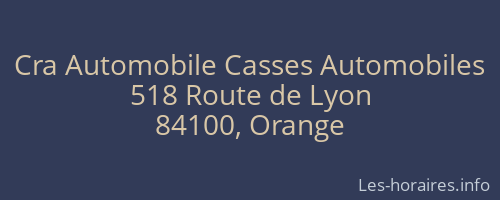 Cra Automobile Casses Automobiles