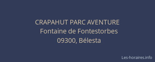 CRAPAHUT PARC AVENTURE