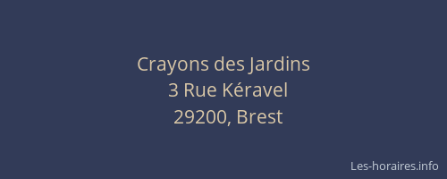 Crayons des Jardins