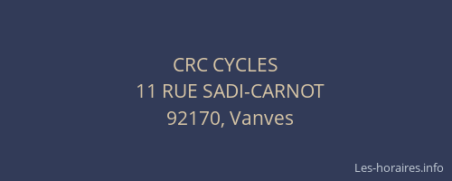 CRC CYCLES