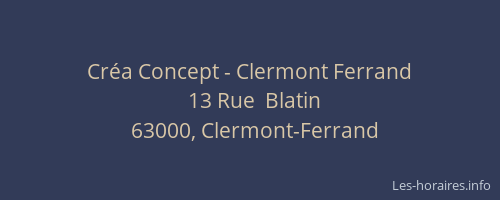 Créa Concept - Clermont Ferrand