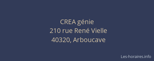 CREA g&eacute;nie