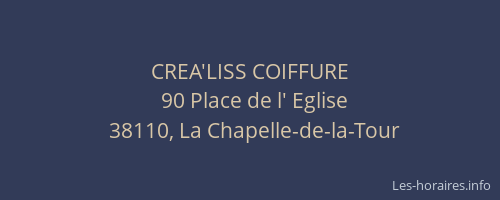 CREA'LISS COIFFURE
