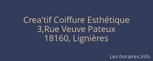 Crea'tif Coiffure Esthétique