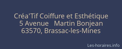 Créa'Tif Coiffure et Esthétique