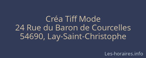 Créa Tiff Mode