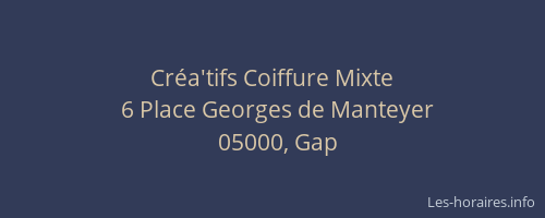 Créa'tifs Coiffure Mixte