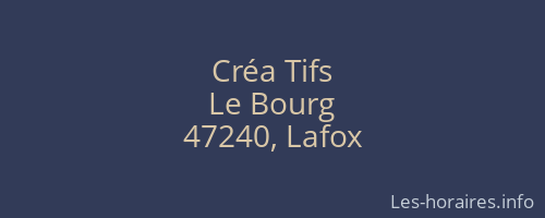 Créa Tifs
