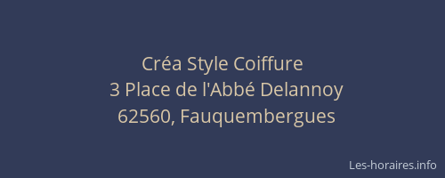 Cr&eacute;a Style Coiffure