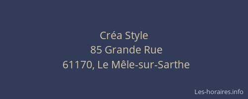 Cr&eacute;a Style