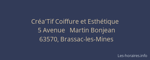 Cr&eacute;a'Tif Coiffure et Esth&eacute;tique