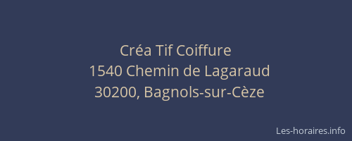 Cr&eacute;a Tif Coiffure