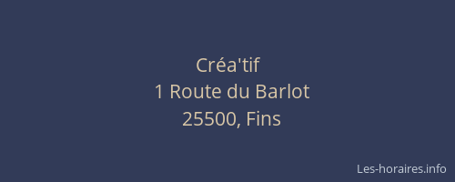 Cr&eacute;a'tif