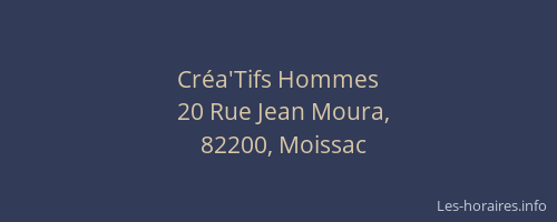 Cr&eacute;a'Tifs Hommes