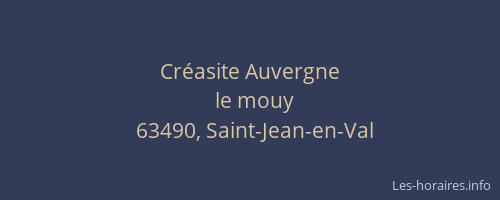 Cr&eacute;asite Auvergne