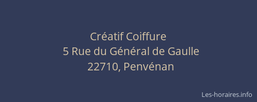 Cr&eacute;atif Coiffure