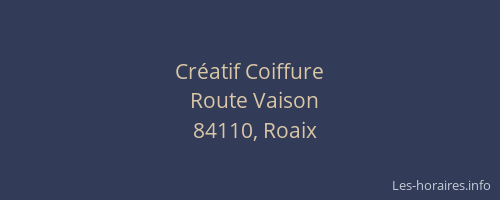 Cr&eacute;atif Coiffure