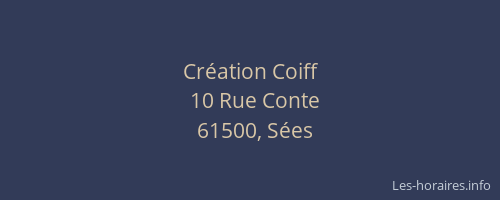 Cr&eacute;ation Coiff