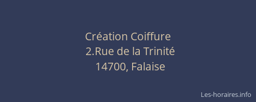 Cr&eacute;ation Coiffure
