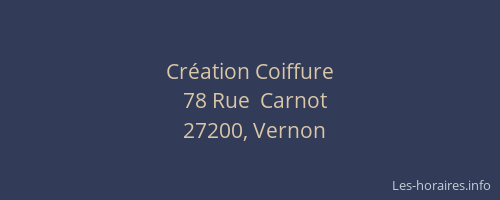 Cr&eacute;ation Coiffure