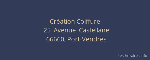 Cr&eacute;ation Coiffure