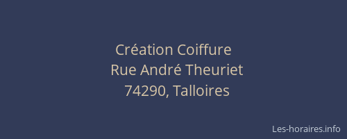 Cr&eacute;ation Coiffure