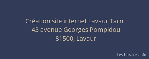 Cr&eacute;ation site internet Lavaur Tarn