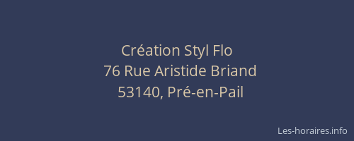 Cr&eacute;ation Styl Flo