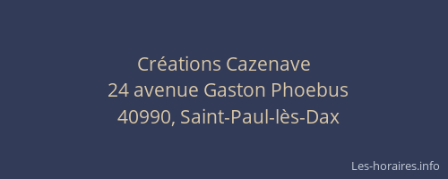 Créations Cazenave
