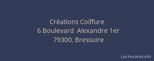 Cr&eacute;ations Coiffure