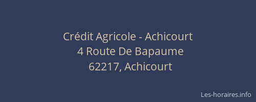 Cr&eacute;dit Agricole - Achicourt