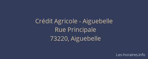 Crédit Agricole - Aiguebelle
