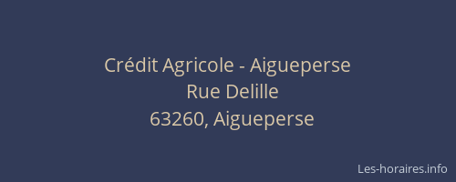 Cr&eacute;dit Agricole - Aigueperse
