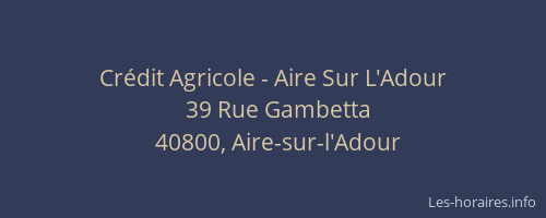 Cr&eacute;dit Agricole - Aire Sur L'Adour