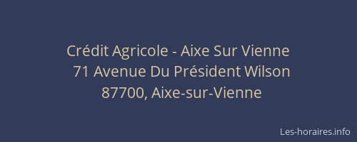 Cr&eacute;dit Agricole - Aixe Sur Vienne