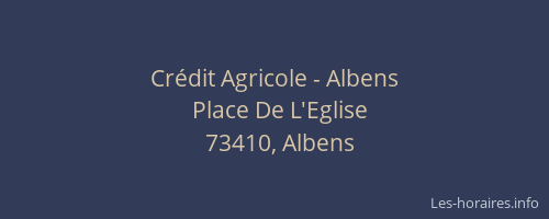 Cr&eacute;dit Agricole - Albens