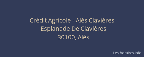 Crédit Agricole - Alès Clavières